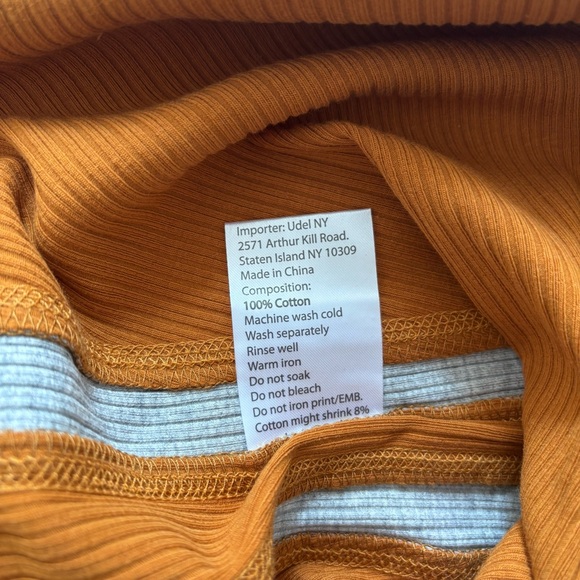 Udel New York Girls Camel Ribbed Skirt with Side Stripes Size XS NWT - Picture 4 of 6